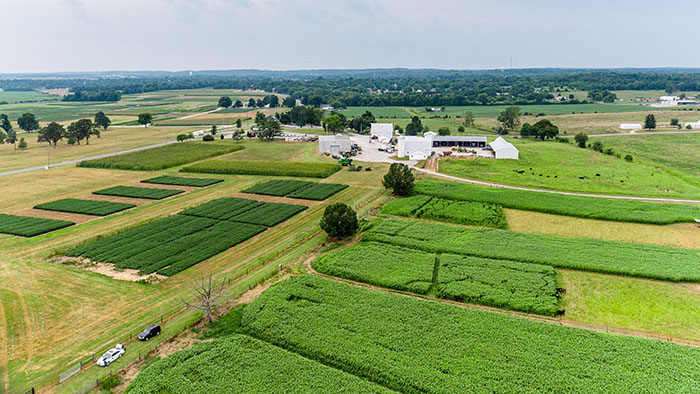 An aerial view of the Princeton Research and Education Center