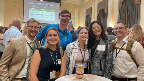 Travis Banet (left) stands with the other National Corn Growers Association research ambassadors.